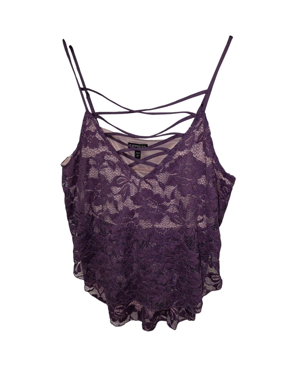New Express Purple Lace Top